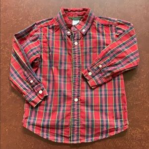 Gymboree XS (3-4) Boys Button Down Plaid Shirt